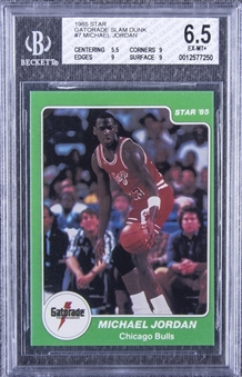 1985 Star Gatorade Slam Dunk #7 Michael Jordan Rookie Card - BGS EX-MT+ 6.5